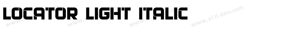 Locator Light Italic字体转换